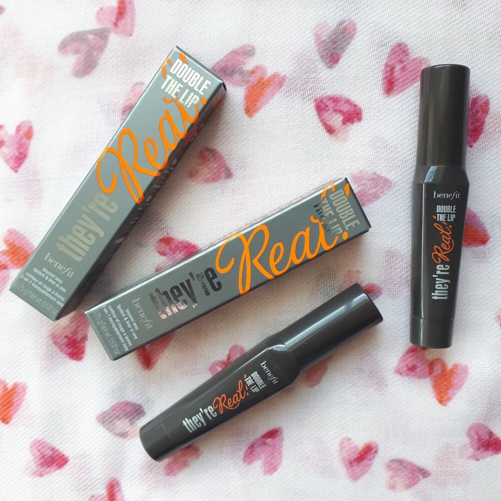 2/$20 Benefit Cosmetics: They're Real! Double The Lip mini bundle - Pink Thrills